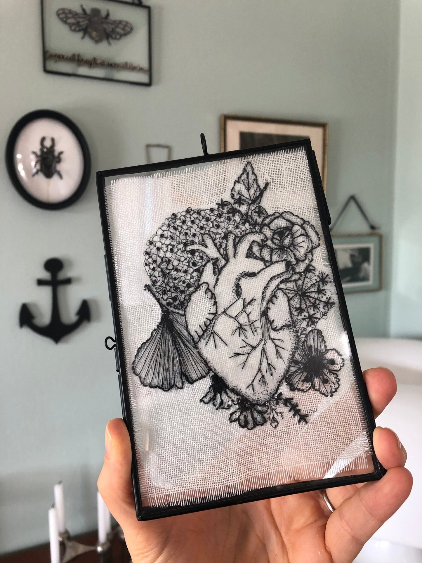 Cœur fleuri à broder - Mamoizelle K