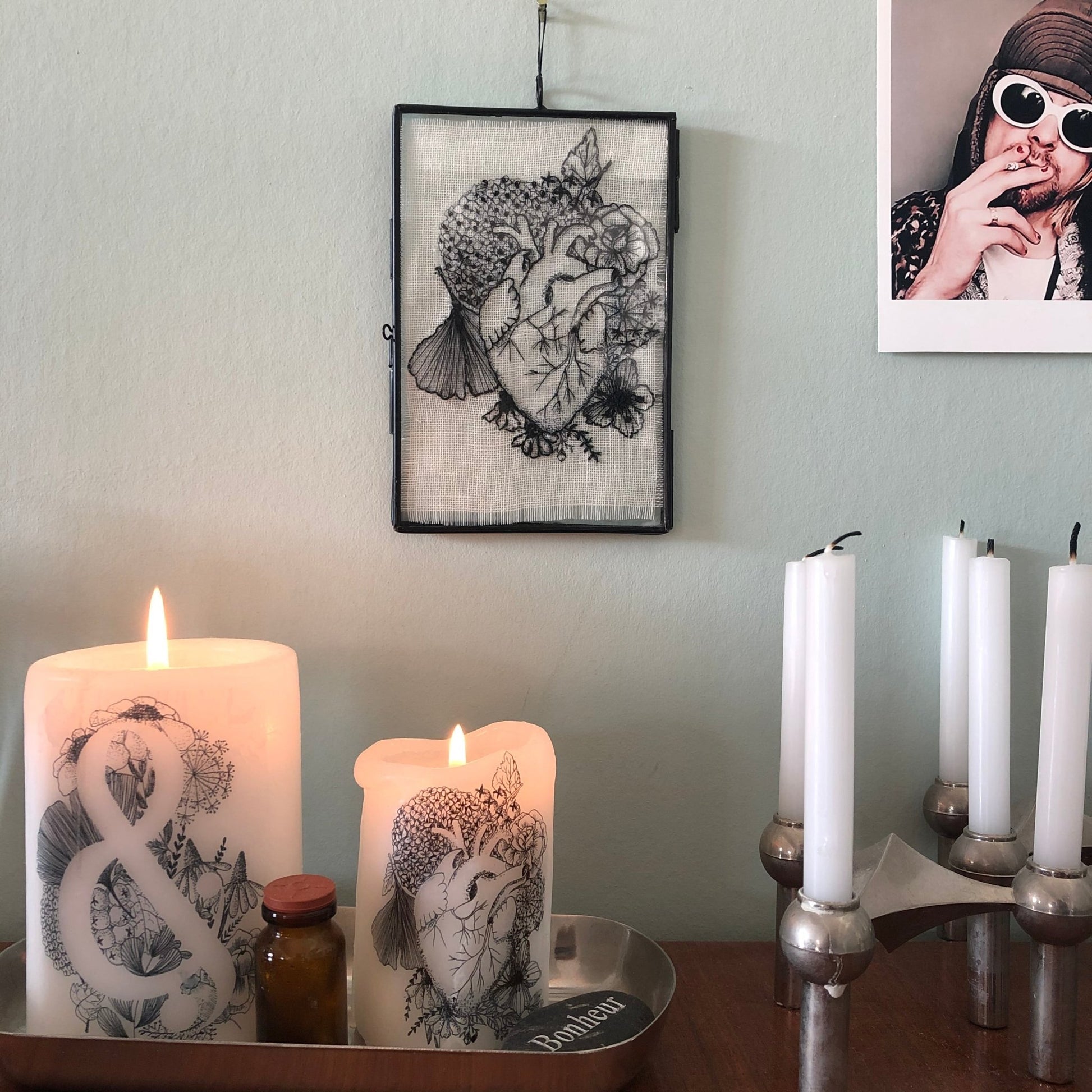 Cœur fleuri à broder - Mamoizelle K