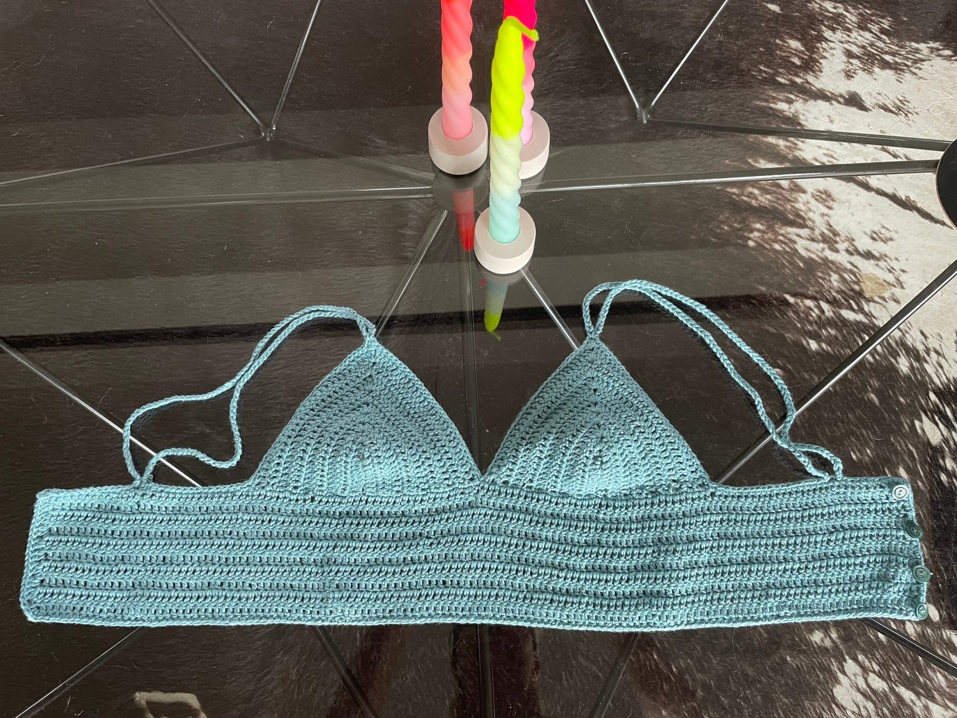 Top triangle au crochet - Mamoizelle K